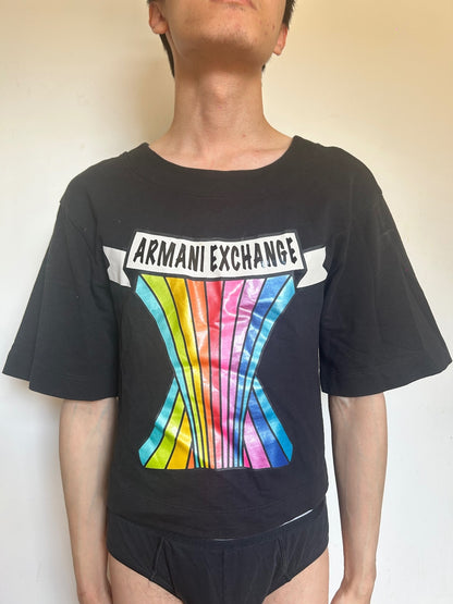 Armani Exchange Rainbow Logo Sweatshirt Limited Graphic Pullover Size S