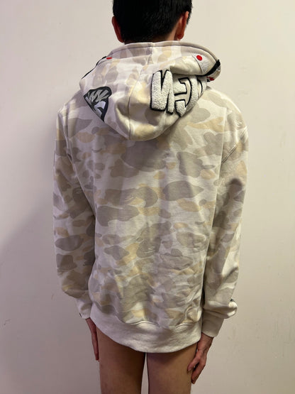 A Bathing Ape BAPE Shark Full Zip Camo Hoodie Made in Japan XXL