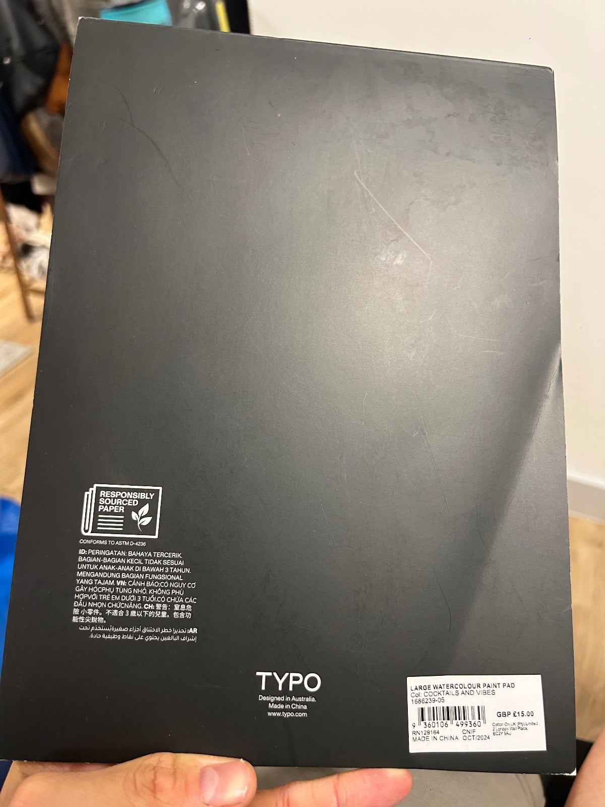 Typo Watercolour Paint Pad | Thirst Trap Edition