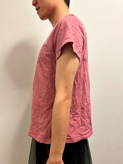 Cute Pink Panda Pocket T-Shirt | Size S | Soft Casual Graphic Tee