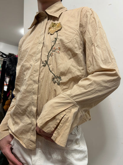 Mariella Rosati Vintage Embroidered Blouse Made in Italy FR 48 French Vintage