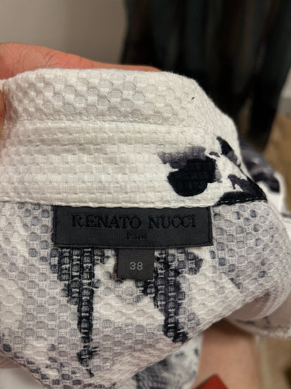 Renato Nucci Paris Textured Floral Tailored Jacket | Size 38