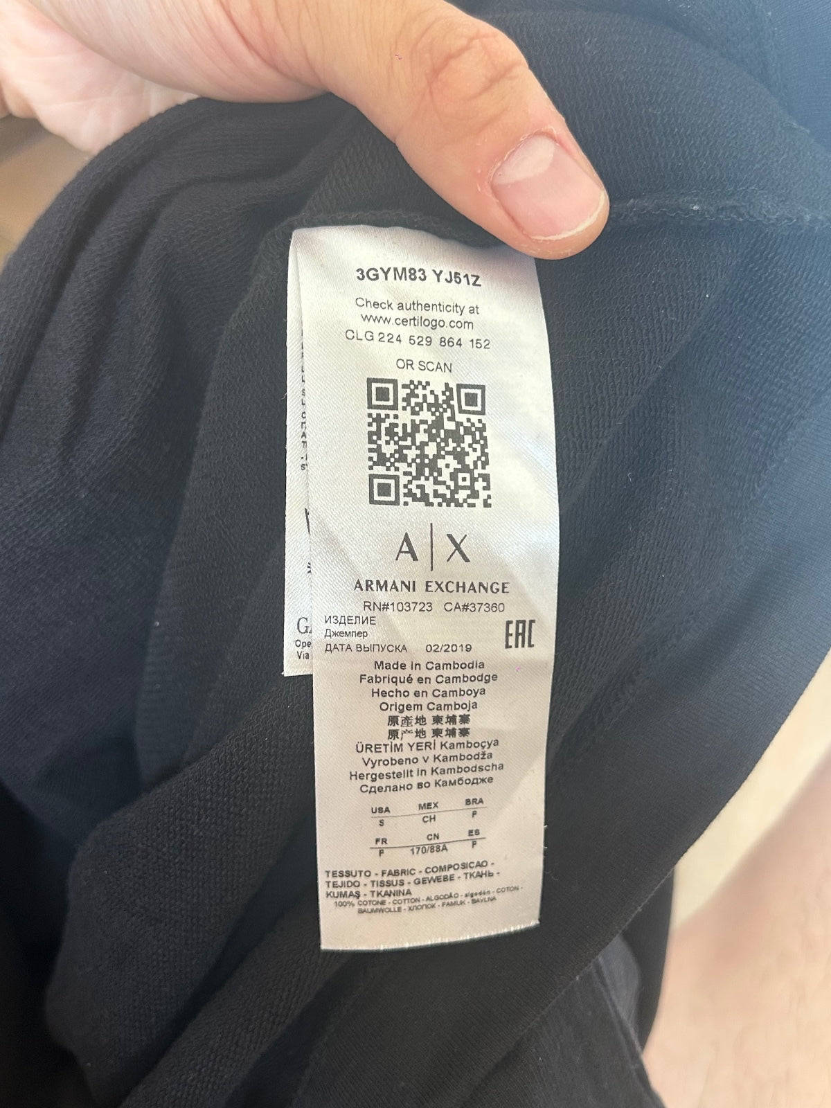 Armani Exchange Rainbow Logo Sweatshirt Limited Graphic Pullover Size S