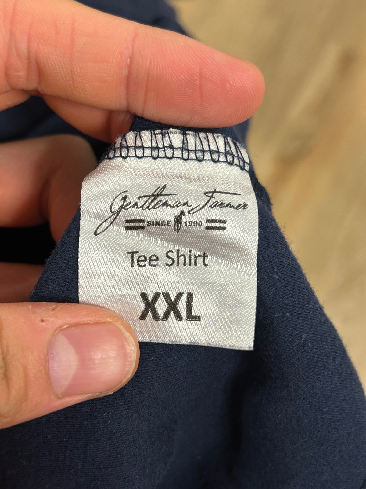 Gentleman Farmer Premium Cotton V-Neck T-Shirt Navy XXL French Casual Luxury