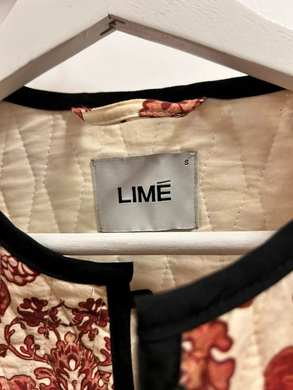 LIME Quilted Floral Cropped Jacket | Korean Boutique Style UK10–12
