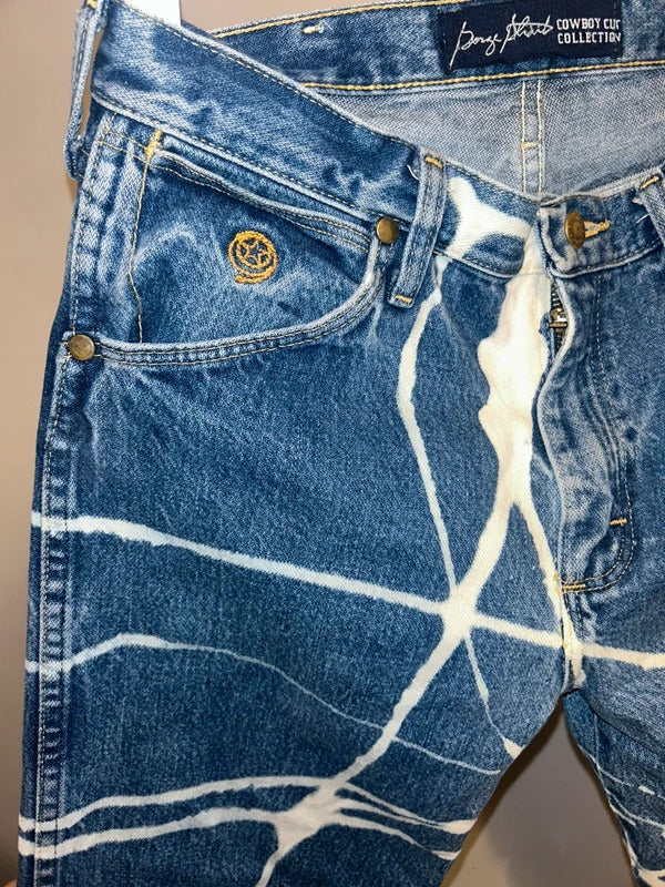 Vintage Wrangler Cowboy Cut jeans – custom bleach design