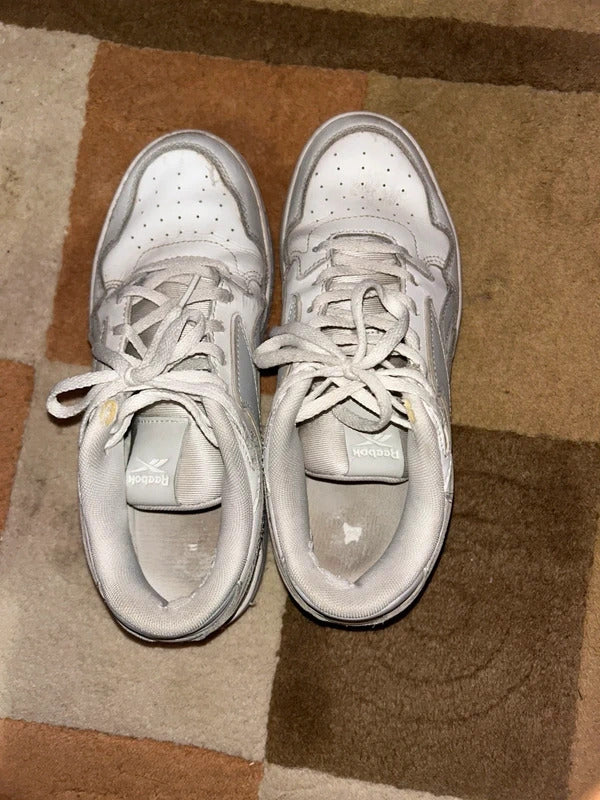 Reebok White Grey Trainers UK 4
