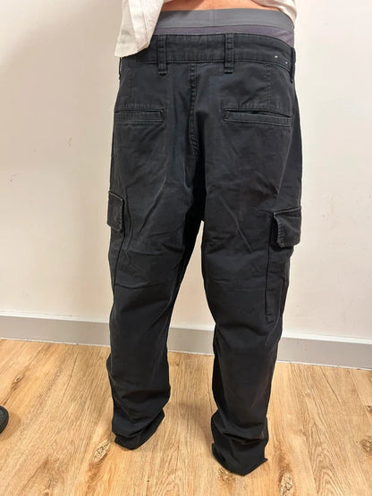 Uniqlo Black Cotton Cargo Trousers Size S Unisex Utility Pants
