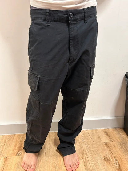 Uniqlo Black Cotton Cargo Trousers Size S Unisex Utility Pants
