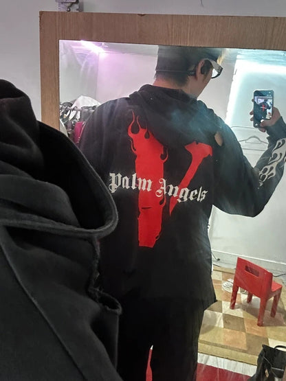 Custom Distressed Palm Angels x VLONE Hoodie Size M