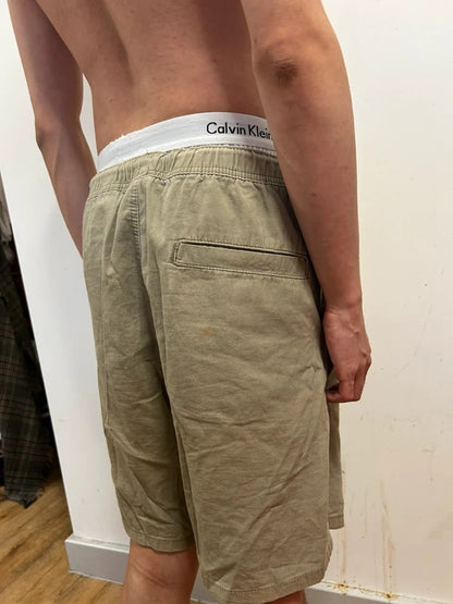 Vintage H&M Khaki Drawstring Utility Shorts | Men’s Regular Fit M