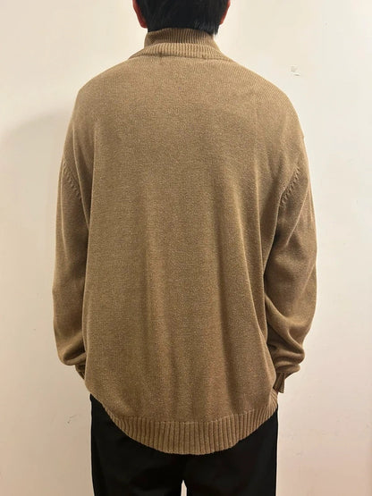 vintage oscar de la renta half zip knit xl
