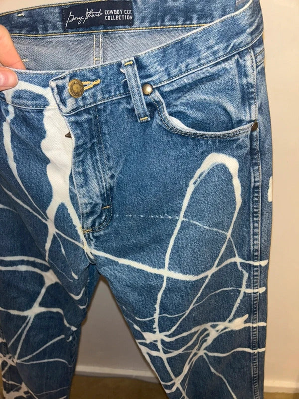 Vintage Wrangler Cowboy Cut jeans – custom bleach design
