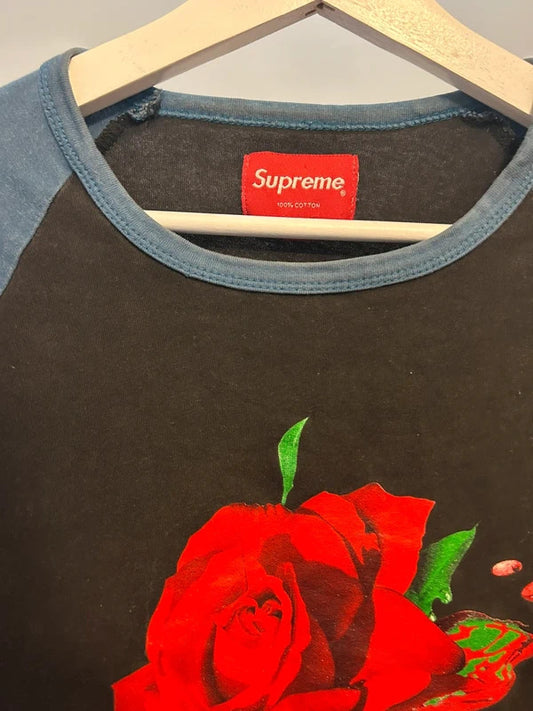 Supreme long sleeve graphic tee – rose print